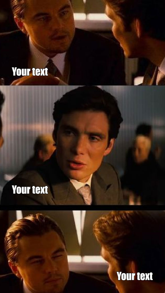 Three-panel meme template featuring Christian Bale as Bruce Wayne