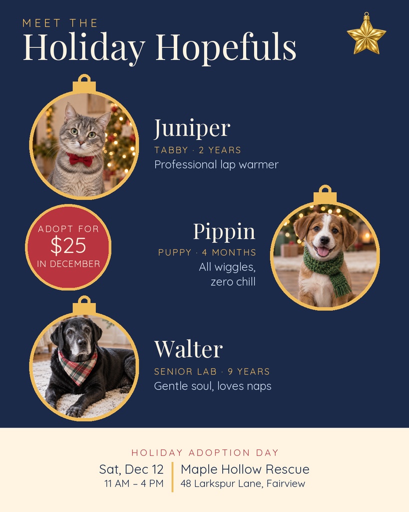 Preview for Meet The Holiday Hopefuls Portrait Post Template