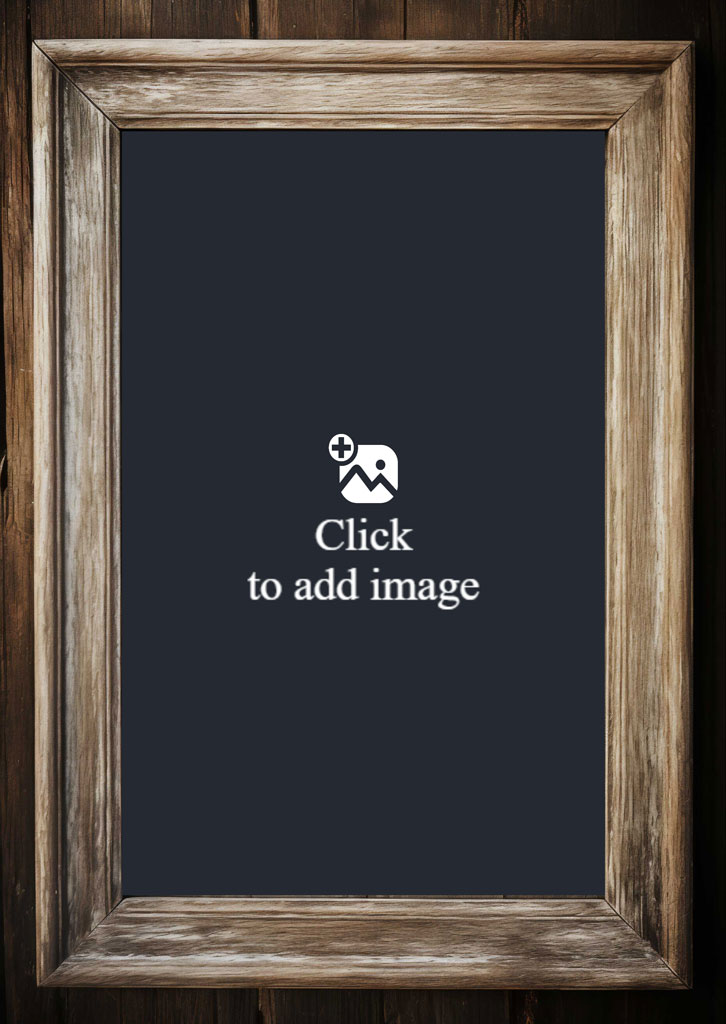 A wooden frame with a black center