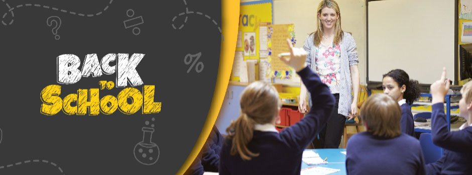 Teacher with students in a classroom