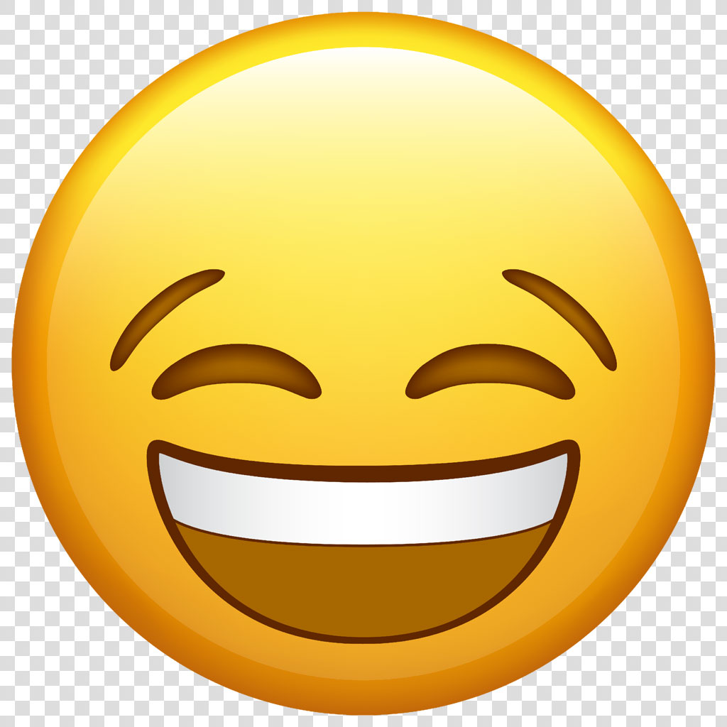 Winking face emoji with a wide smile