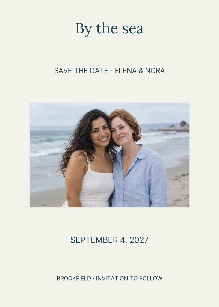 Preview for Coastline Vows Save The Date Template