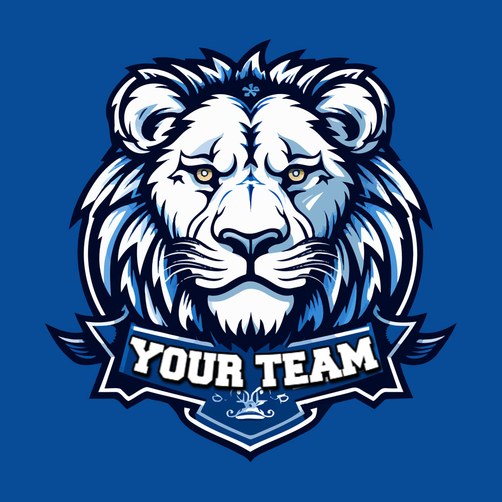 Lion head logo with 'Your Team' banner