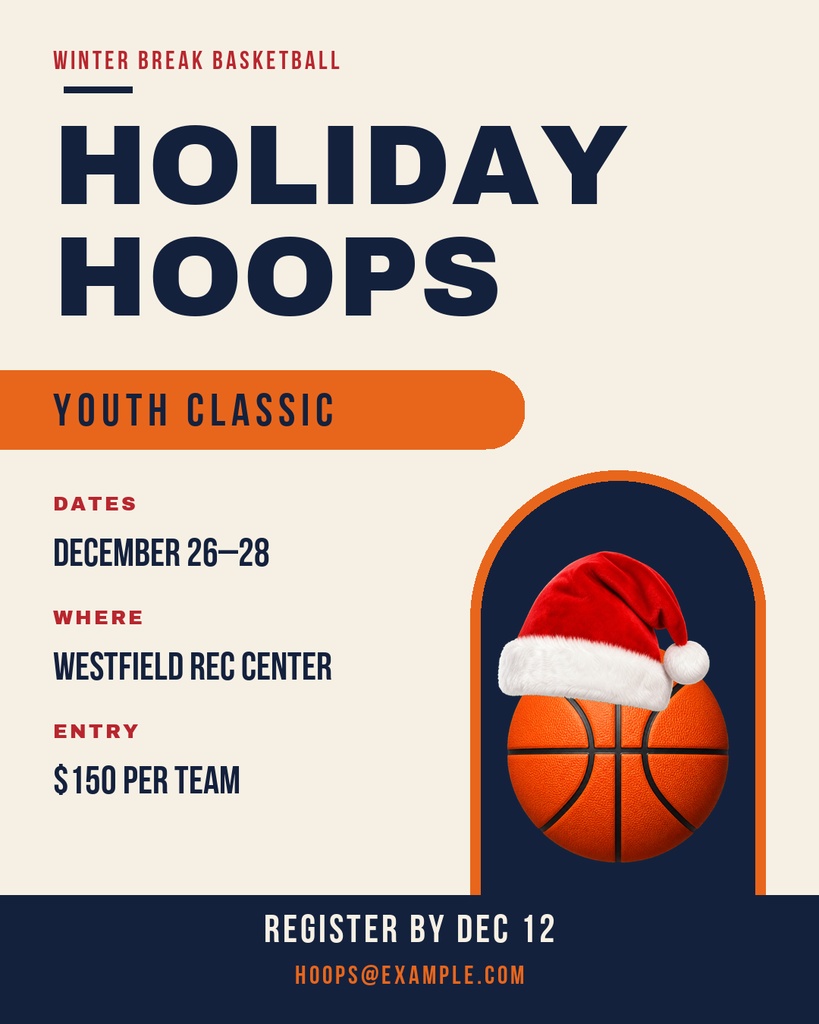 Preview for Holiday Hoops Classic Portrait Post Template