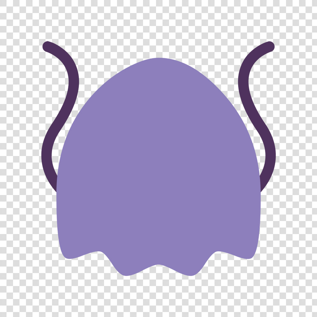 Simple purple jellyfish icon