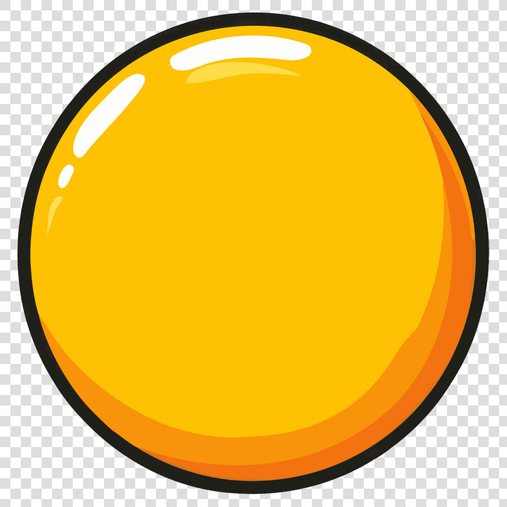 Cartoon yellow sphere