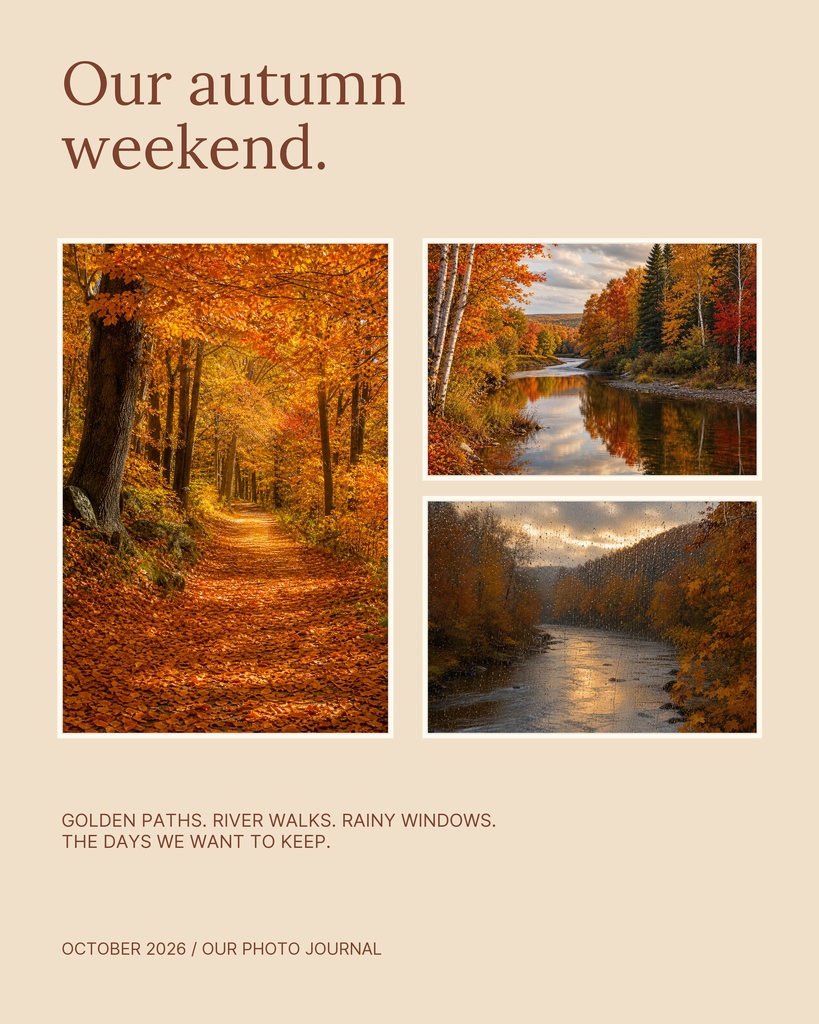Preview for Our Autumn Weekend Memory Page Template