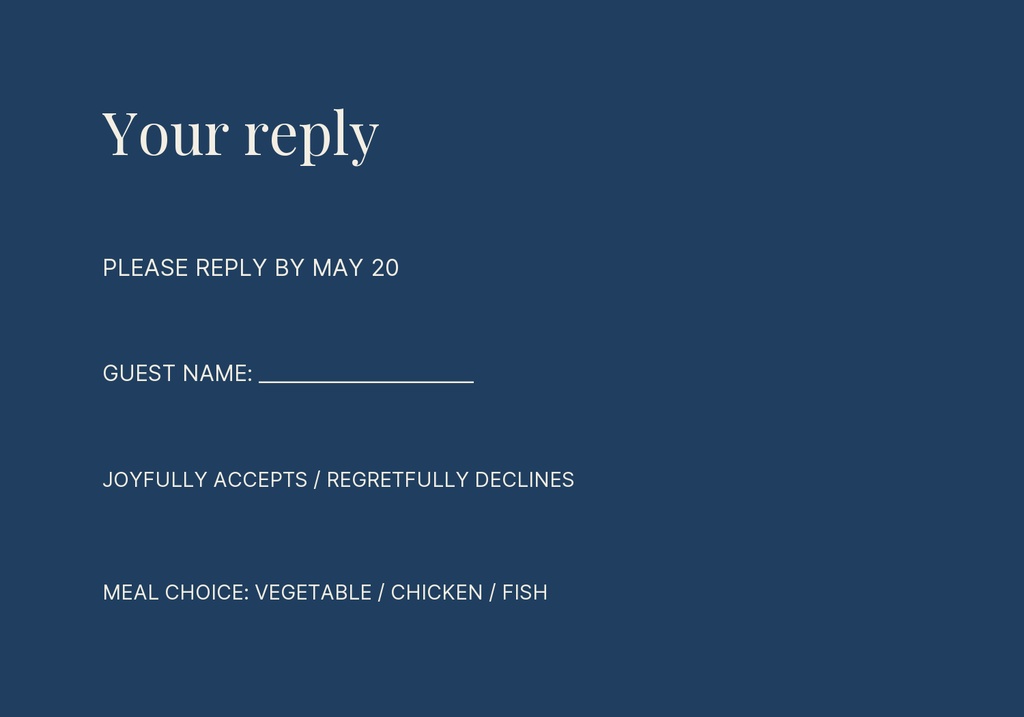 Preview for Blue Hour Vows Rsvp Card Template