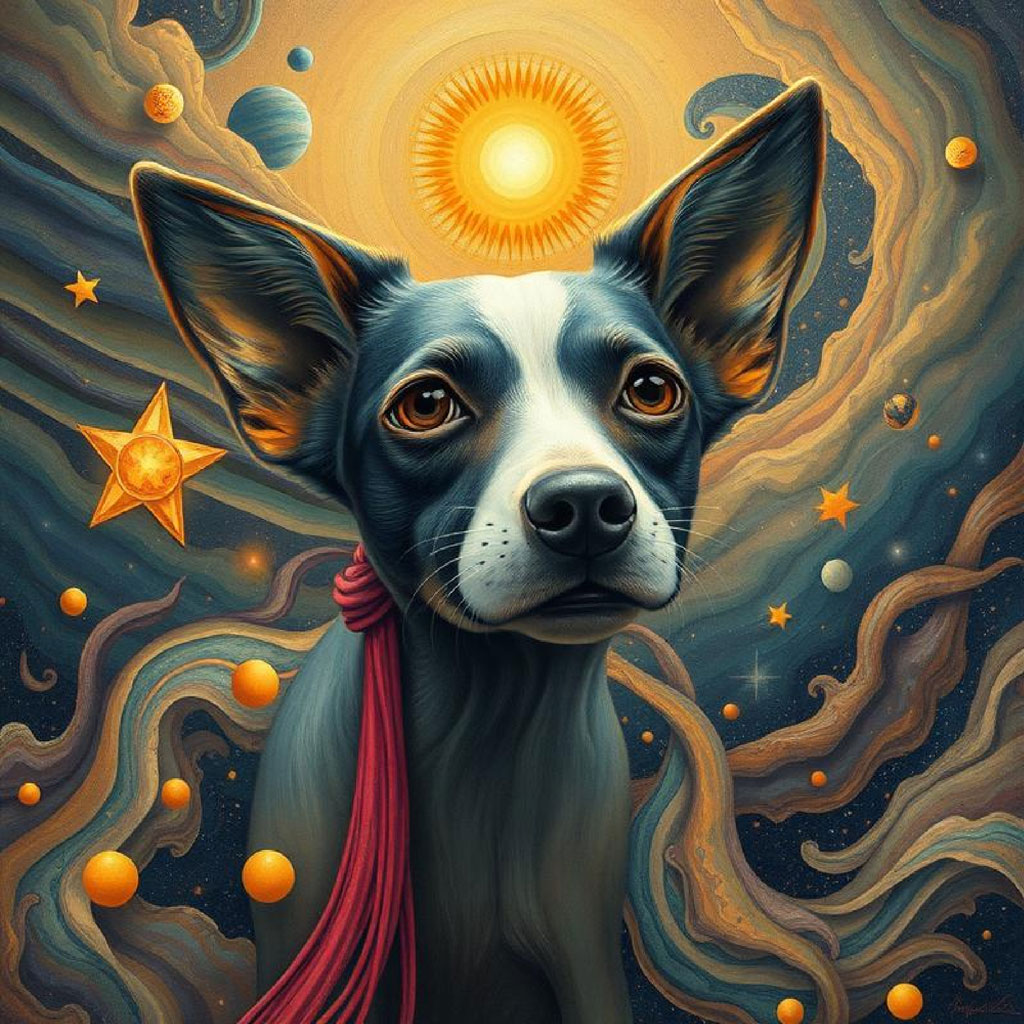 A woman with her eyes closed, surrounded by planets and stars in a vibrant, surreal environment.