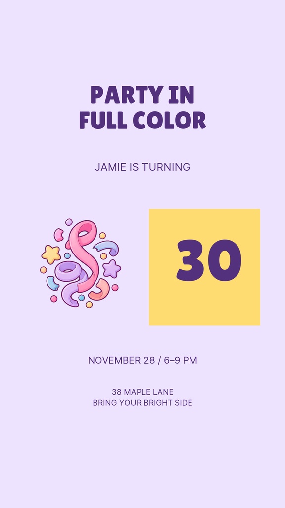 Preview for Party In Full Color Story Opener Template