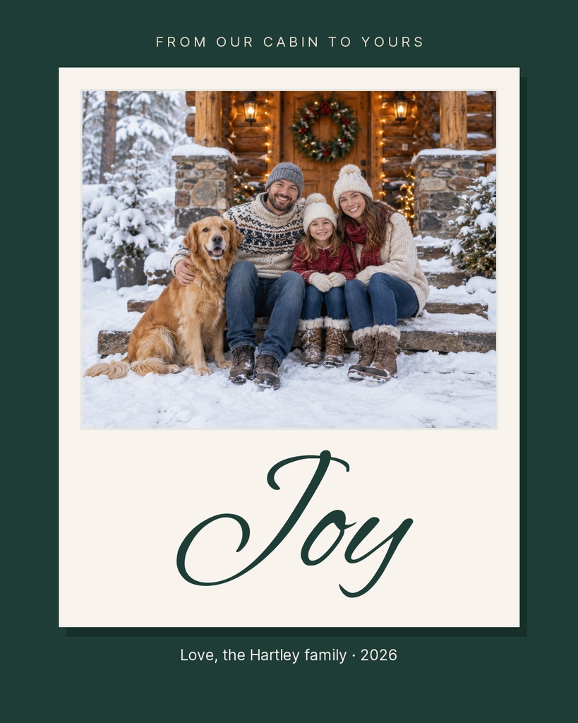 Preview for Joy From Our Cabin Portrait Post Template