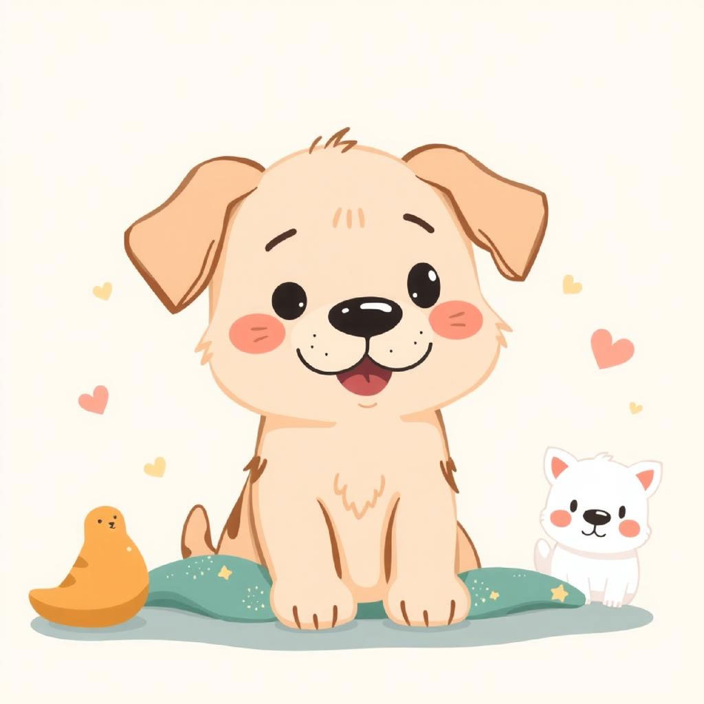 Illustration of two hamsters with their babies