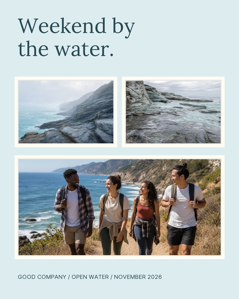 Preview for Weekend By The Water Portrait Collage Template
