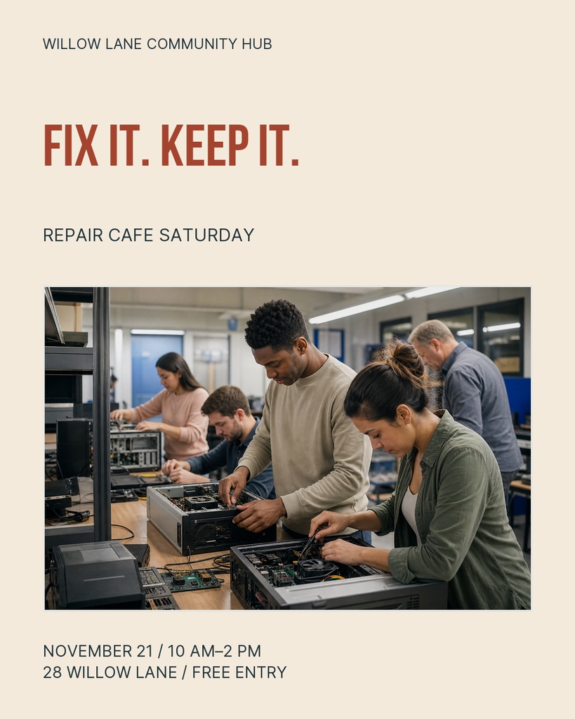 Preview for Repair Cafe Saturday Portrait Post Template