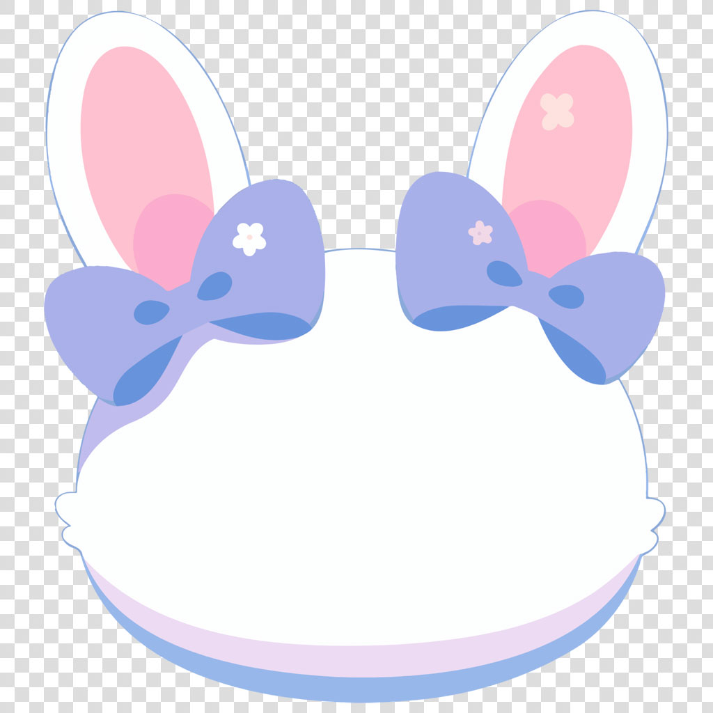 Cartoon bunny ears headband with purple bows