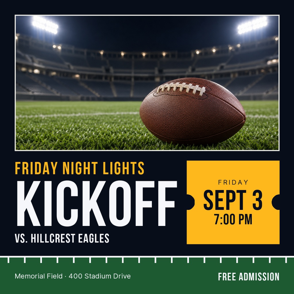 Preview for Friday Night Lights Kickoff Square Post Template