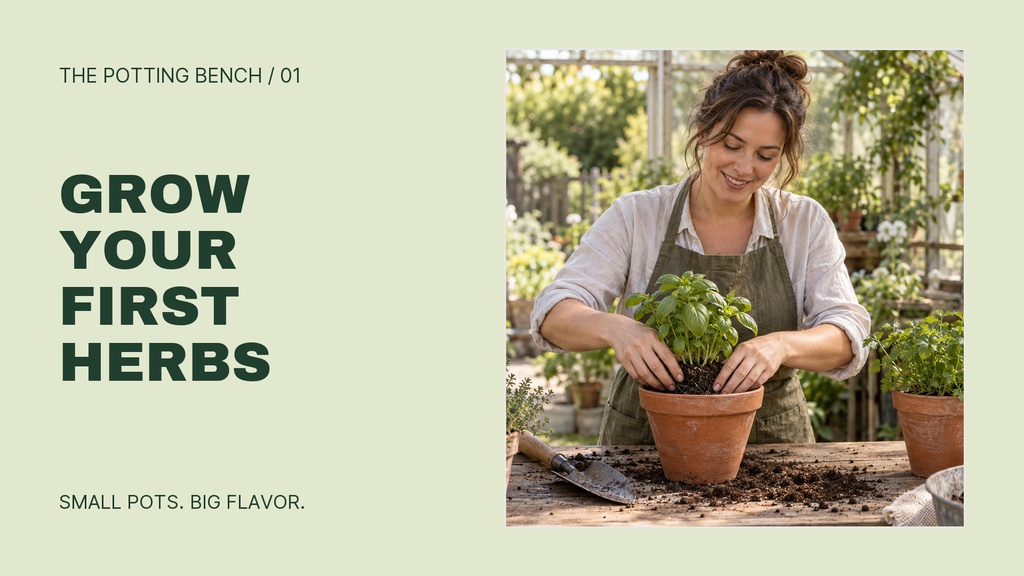 Preview for The Potting Bench Video Series Title Card Template