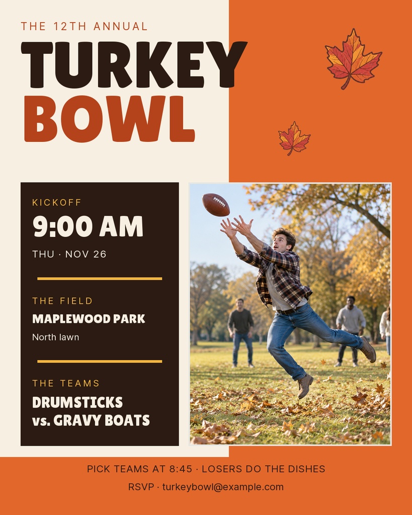 Preview for The Turkey Bowl Portrait Post Template