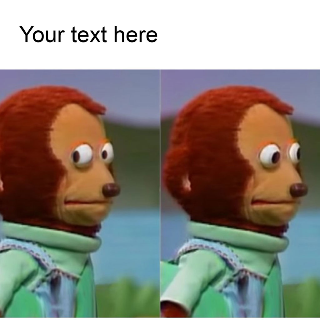 Two images of a monkey with a skeptical expression