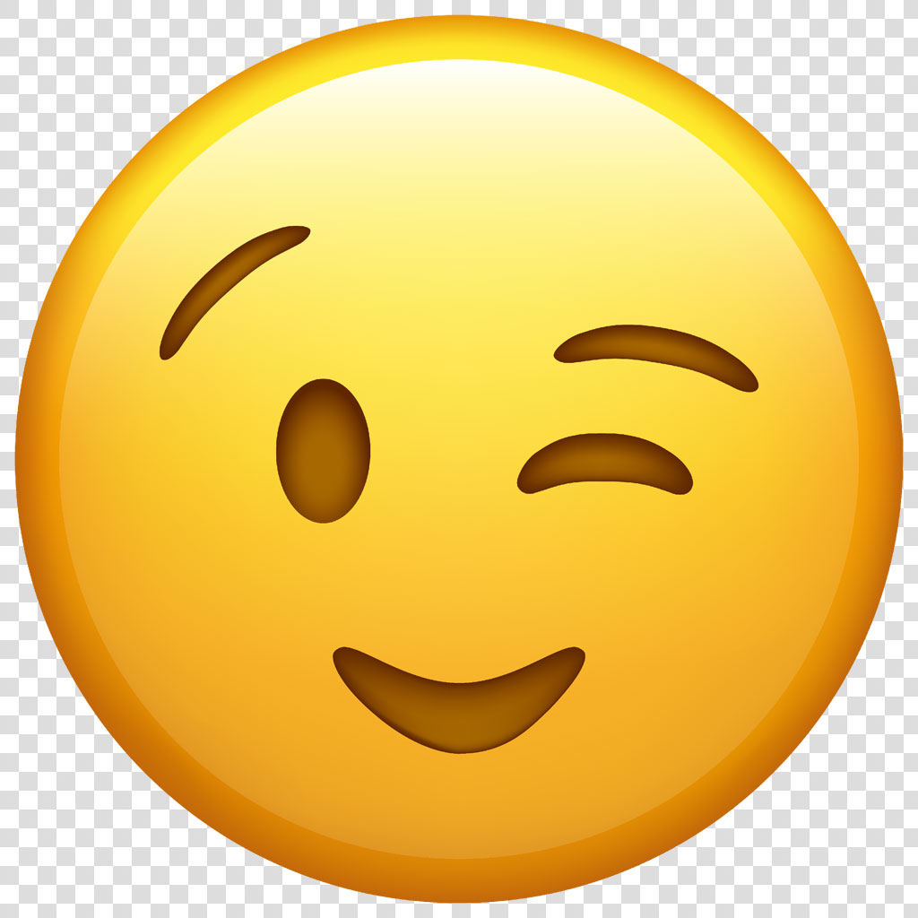 Winking face emoji
