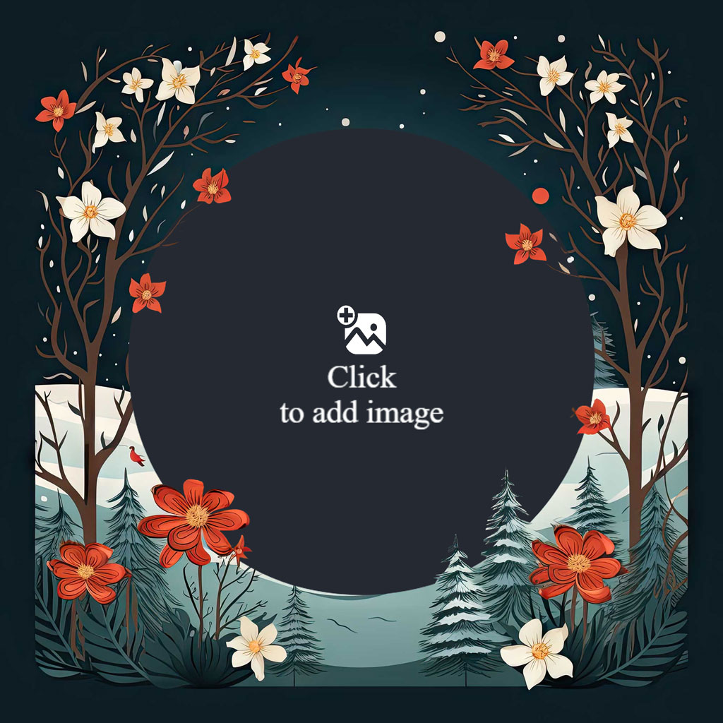 Family of four smiling together in a forest