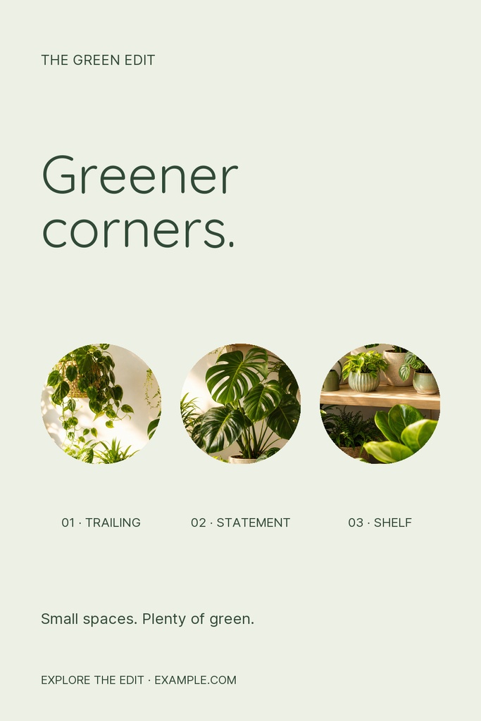 Preview for Greener Corners Pinterest Pin Template