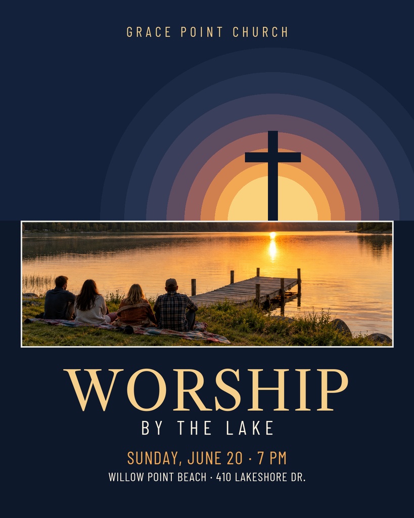 Preview for Worship By The Lake Portrait Post Template