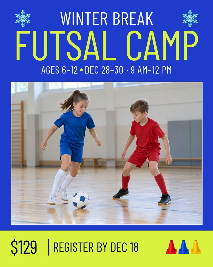 Preview for Winter Break Futsal Camp Portrait Post Template