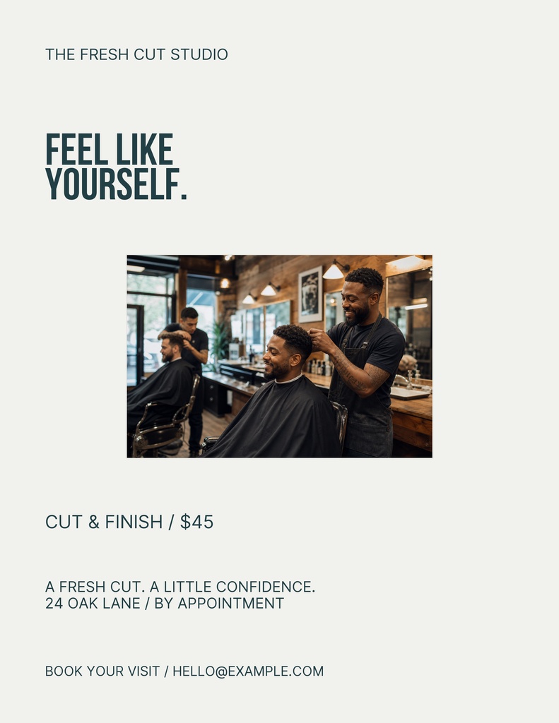 Preview for The Fresh Cut Studio Letter Flyer Template
