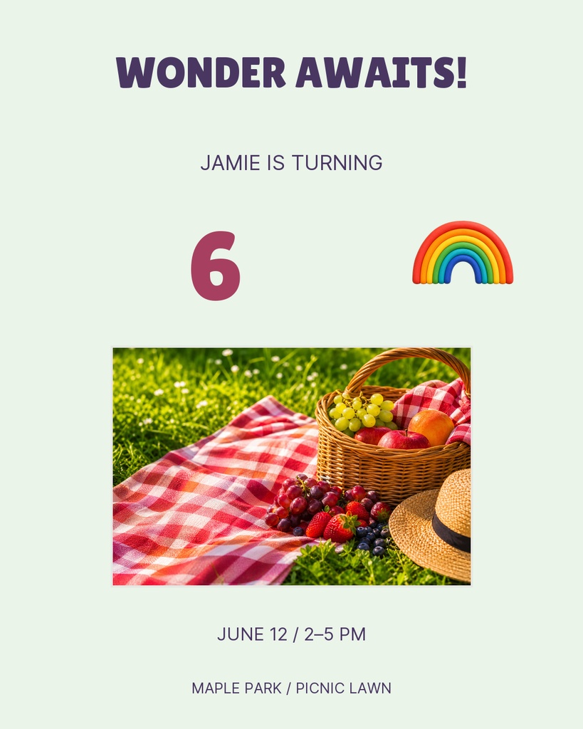 Preview for Six And Full Of Wonder Portrait Post Template