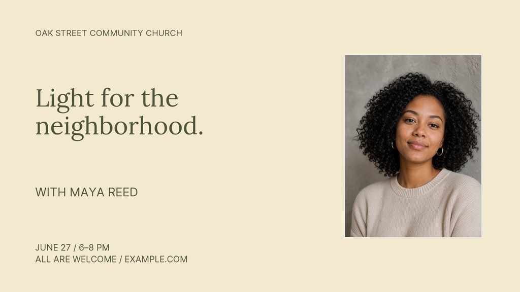 Preview for Light For The Neighborhood Landscape Graphic Template