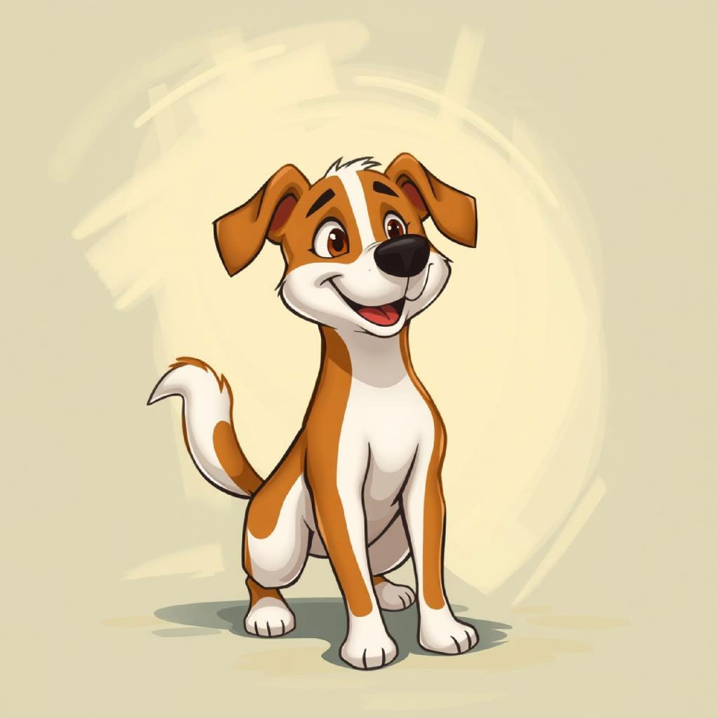 Cartoon illustration of a smiling young woman in a white tank top and blue jeans, with a hat and sunglasses, standing in front of mountains.