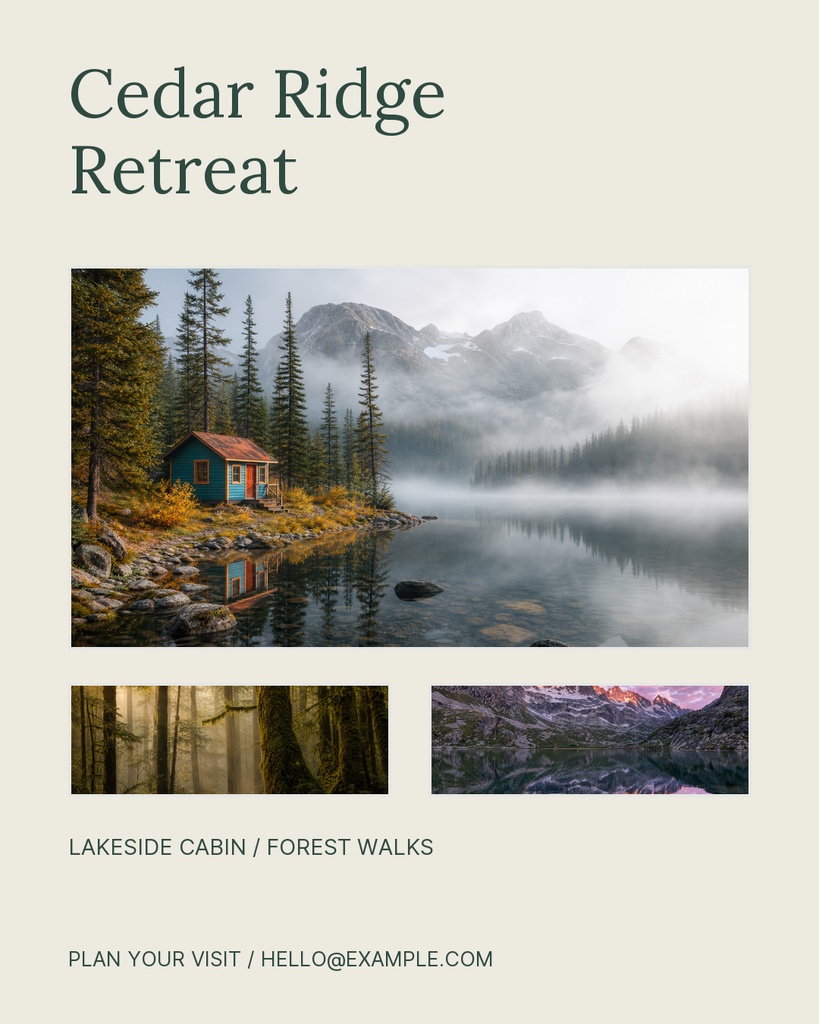 Preview for The Cedar Ridge Retreat Portrait Post Template