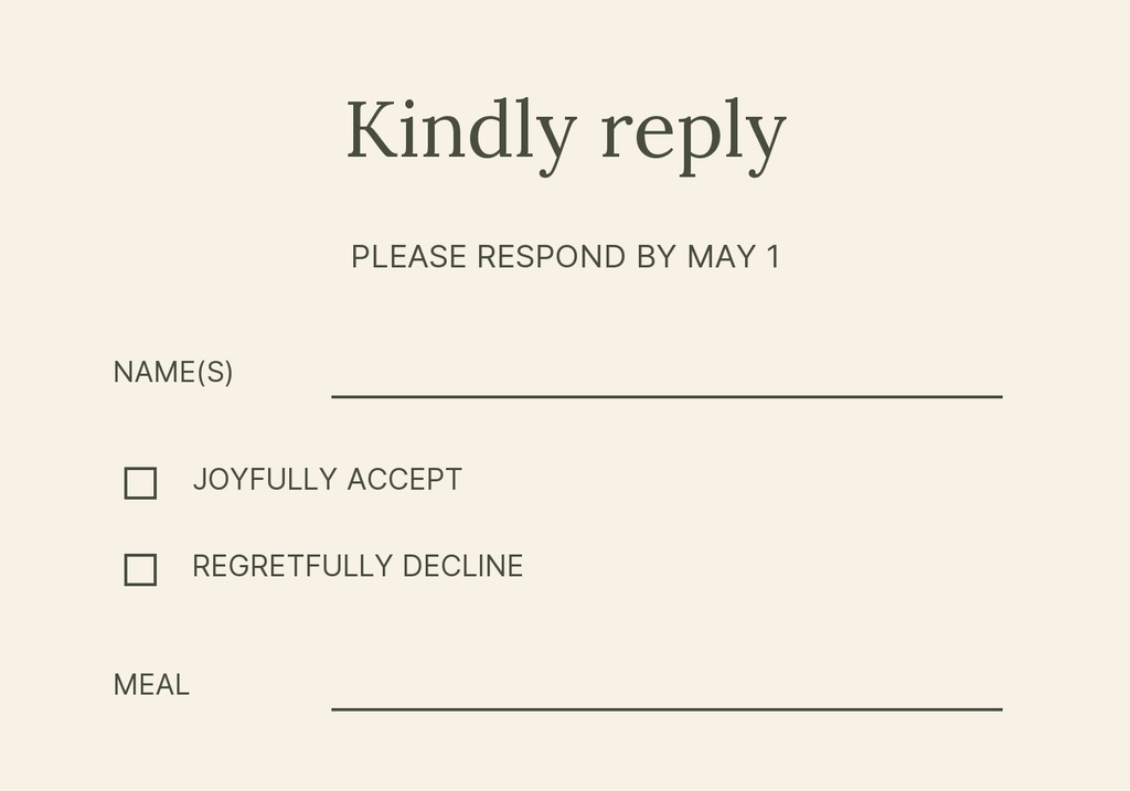 Preview for Willow And Stone Rsvp Card Template