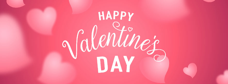 Happy Valentine's Day greeting with hearts