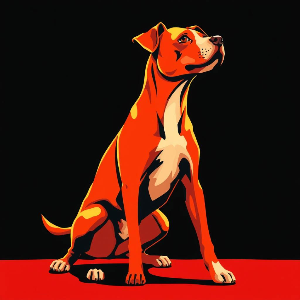 Silhouette of a dancing woman with a top hat and red ribbon