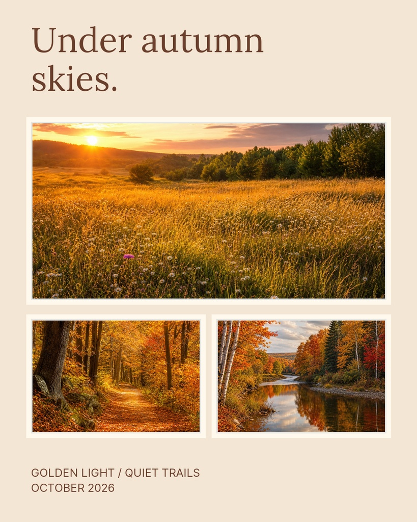Preview for Under Autumn Skies Portrait Collage Template