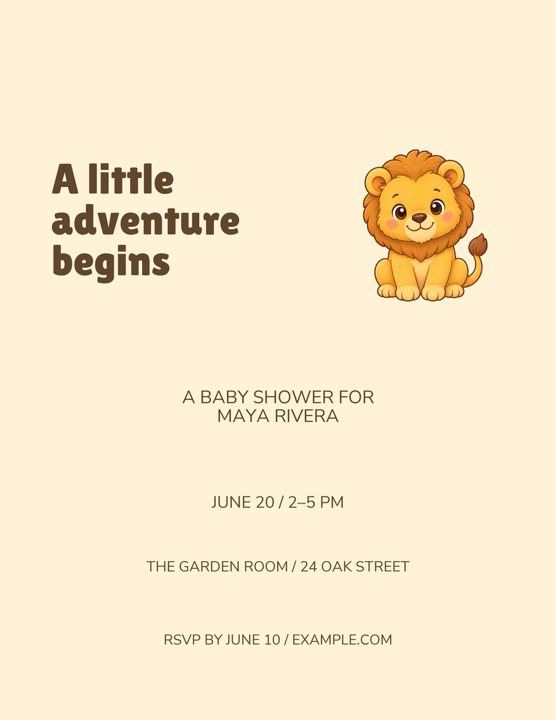 Preview for A Little Adventure Begins Letter Flyer Template