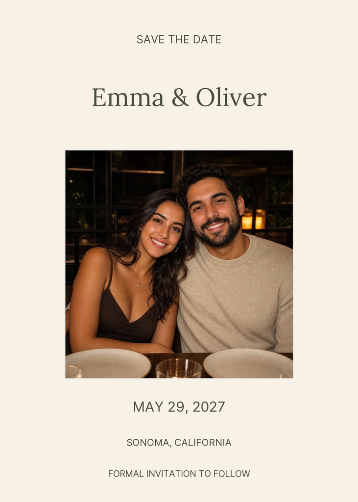 Preview for Willow And Stone Save The Date Template