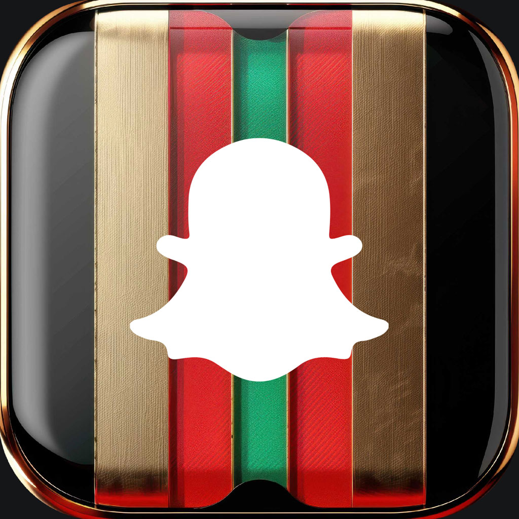 Snapchat icon with striped background