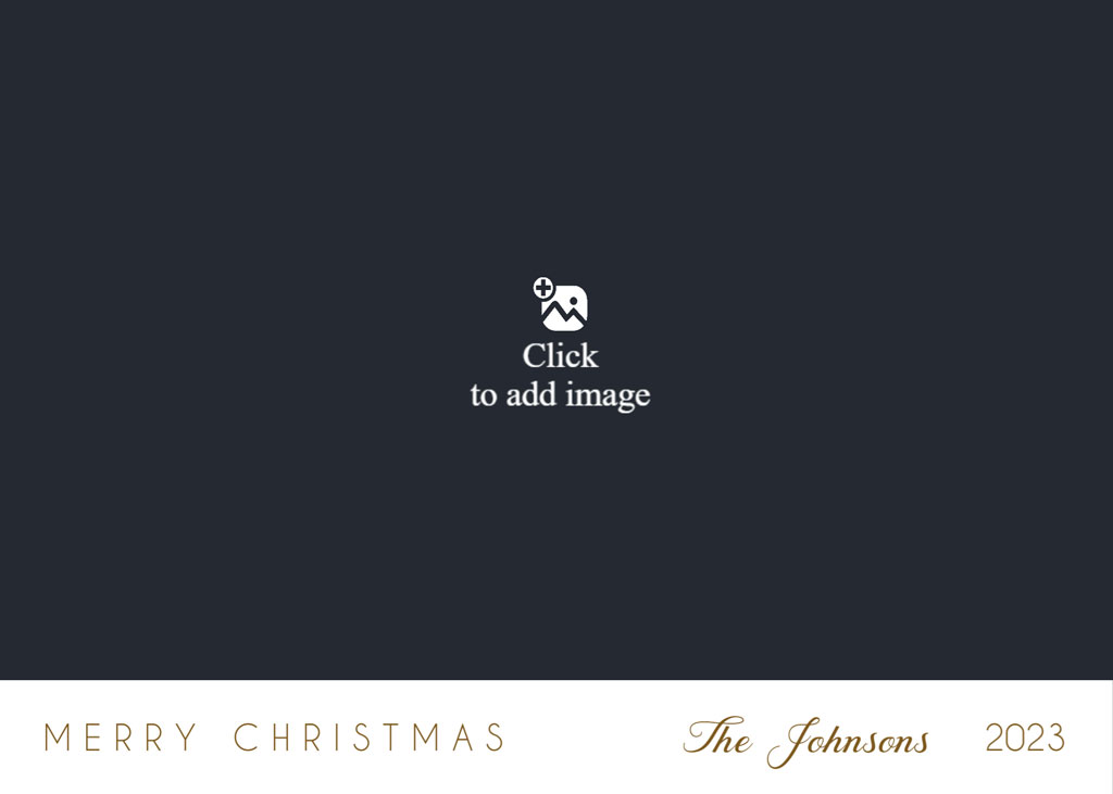 The Johnsons family of four posing together in a snowy forest, with two young children and a baby.