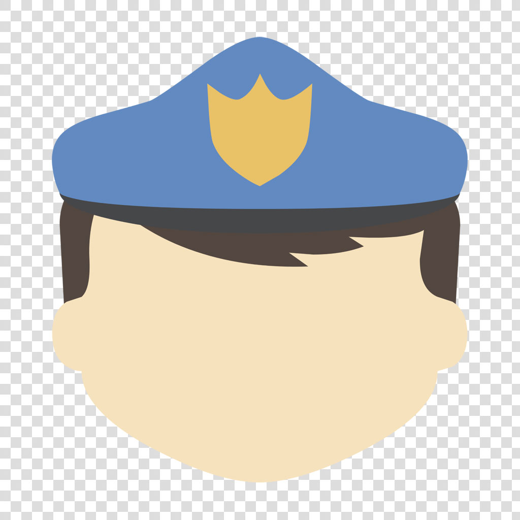 Illustration of a police officer's head