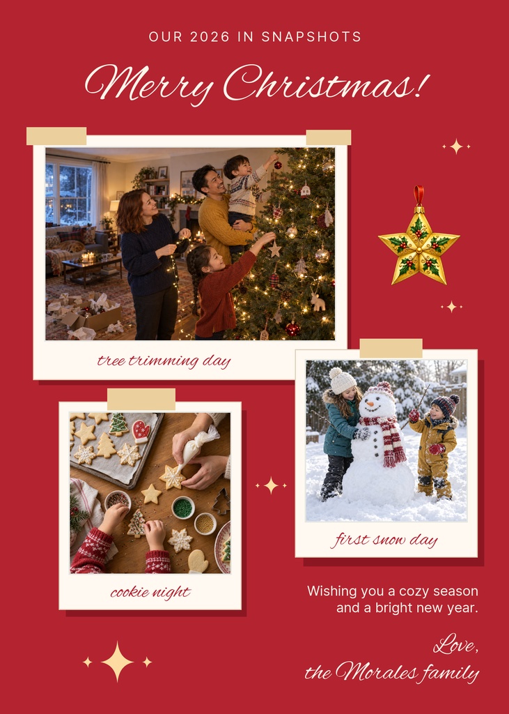 Preview for Merry Little Recap Portrait Greeting Template